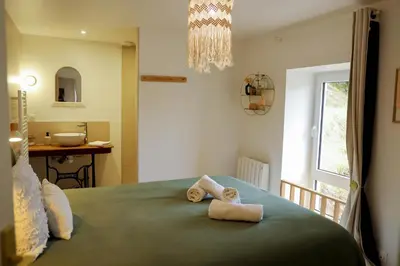 Un ou plusieurs lits dans un hébergement de l'établissement Duplex vue sur les montagnes - Orbey