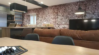 Cuisine ou kitchenette dans l'établissement L'Escale d'Alsace
