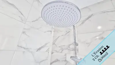 Salle de bains dans l'établissement Résidence Évasion & Élégance - Mulhouse