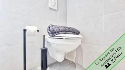 Salle de bains dans l'établissement Les Suites Mulhousiennes - Charme & Sérénité