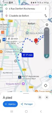 Plan de l'établissement Le Denfert - Wifi Netflix - Quais de Savoureuse