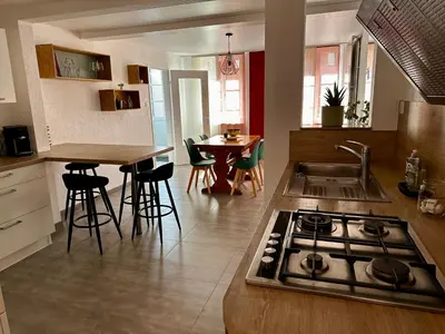 Cuisine ou kitchenette dans l'établissement Le Trente à Turckheim