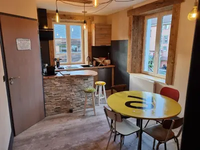 Cuisine ou kitchenette dans l'établissement Appartement Le Bihé La Bresse