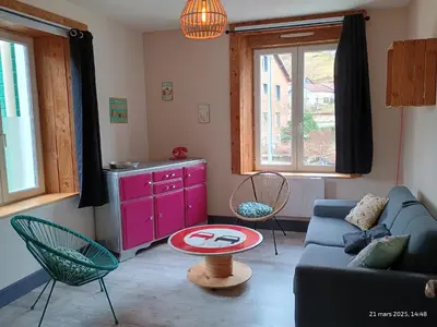 Coin salon dans l'établissement Appartement Le Bihé La Bresse