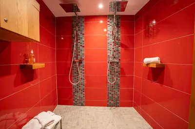 Salle de bains dans l'établissement Maison Rebleuthof Sauna & Fitness