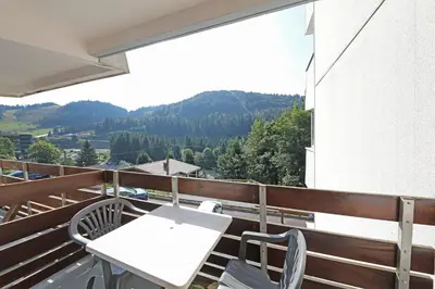 Vue générale sur la montagne ou vue sur la montagne depuis l'appartement