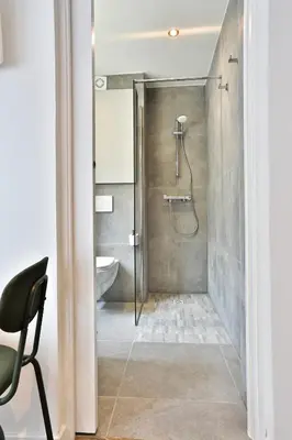 Salle de bains dans l'établissement Le carré central A Mulhouse