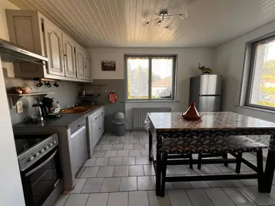 Cuisine ou kitchenette dans l'établissement Gîte de la petite Reine