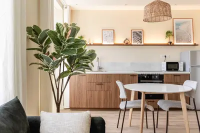 Cuisine ou kitchenette dans l'établissement Votre soirée romantique - Arcadie des coeurs