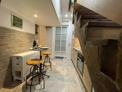 Cuisine ou kitchenette dans l'établissement Appartement lac et montagne