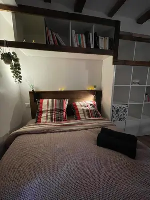 Un ou plusieurs lits dans un hébergement de l'établissement Appartement lac et montagne