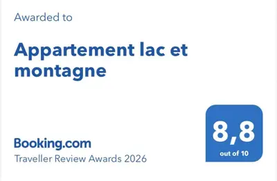 Certificat, récompense, panneau ou autre document affiché dans l'établissement Appartement lac et montagne
