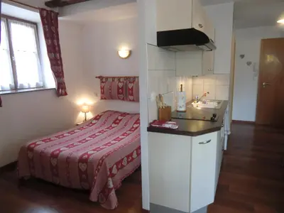 Cuisine ou kitchenette dans l'établissement Gite Riesling