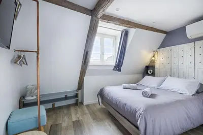 Un ou plusieurs lits dans un hébergement de l'établissement BRETZEL gîte dans maison Alsacienne, Eguisheim