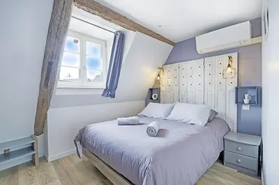Un ou plusieurs lits dans un hébergement de l'établissement BRETZEL gîte dans maison Alsacienne, Eguisheim