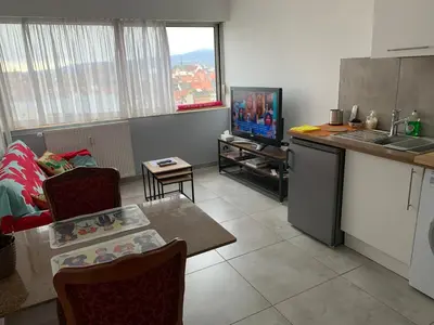 Cuisine ou kitchenette dans l'établissement Colmar TOP