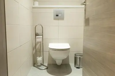 Salle de bains dans l'établissement Appartement cosy et lumineux à Kaysersberg