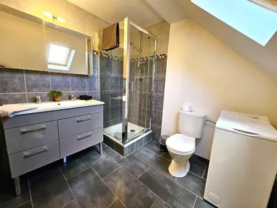 Salle de bains dans l'établissement ThannT3-Centre Ville-Garage privé- Centre Ville