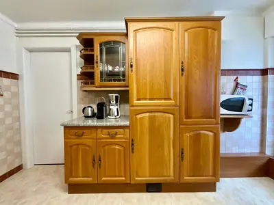 Cuisine ou kitchenette dans l'établissement La Tour du Lac, gîte bel & spacieux à côté du lac de Gerardmer