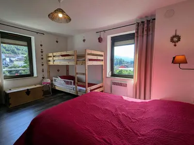 Un ou plusieurs lits dans un hébergement de l'établissement Appartement 2 chambres, max 6 pers, proche des stations, centre-ville Cornimont - FR-1-589-666