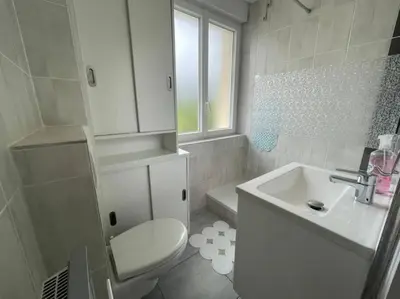 Salle de bains dans l'établissement La parenthèse du lac