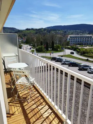 Vue générale sur la montagne ou vue sur la montagne depuis l'appartement