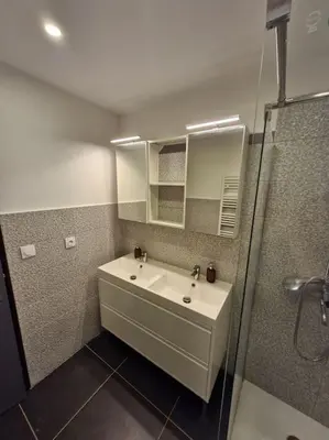Salle de bains dans l'établissement Entire house with arcade machine in a private backyard, 3 bedrooms, 1 bathroom, 1 leaving room with convertible sofa and open kitchen