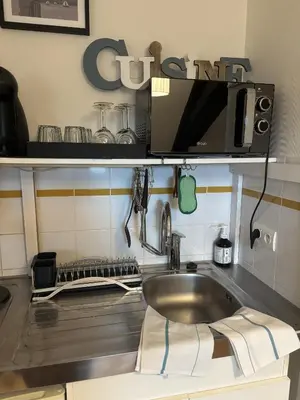 Cuisine ou kitchenette dans l'établissement L'écume des jours