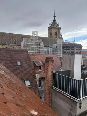 Vue générale sur Colmar ou vue de la ville depuis l'appartement