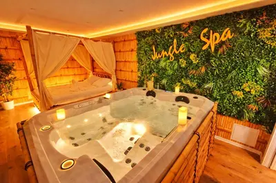 Plan de l'établissement JUNGLE SPA-4 Pers-Jacuzzi-Parking-Jardin-Clim-Colmar