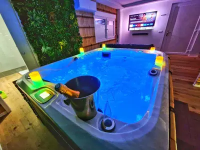 Plan de l'établissement JUNGLE SPA-4 Pers-Jacuzzi-Parking-Jardin-Clim-Colmar