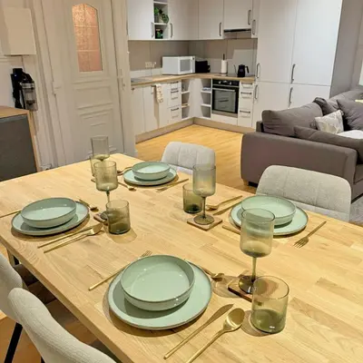 Cuisine ou kitchenette dans l'établissement Au Soleil - Appartement confortable