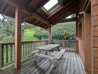 Balcon ou terrasse dans l'établissement Le Grand Chalet Bellevue - parking Wifi BBQ