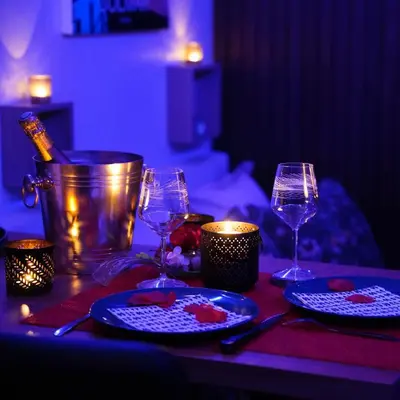 Boissons dans l'établissement Gîte Studio Alsa 15 avec Jacuzzi privatif