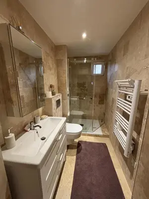 Salle de bains dans l'établissement L'escapade des Vignes