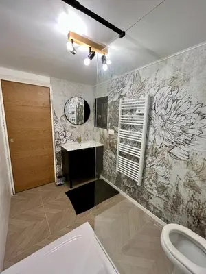 Salle de bains dans l'établissement Au petit Herz'og