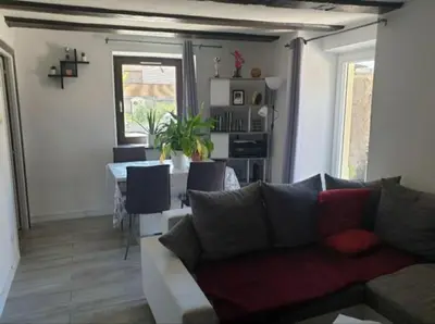 Coin salon dans l'établissement Appartement F3 à 5 min de Colmar