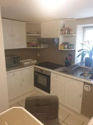 Cuisine ou kitchenette dans l'établissement Appartement F3 à 5 min de Colmar