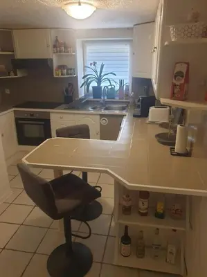 Cuisine ou kitchenette dans l'établissement Appartement F3 à 5 min de Colmar