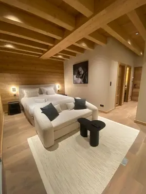 Un ou plusieurs lits dans un hébergement de l'établissement Chalet - L'Ours Blanc