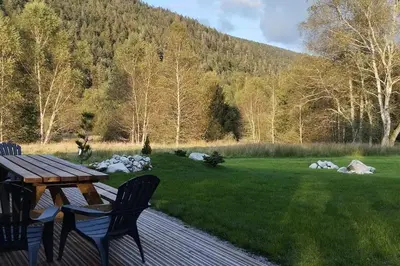 Paysage naturel près de le chalet