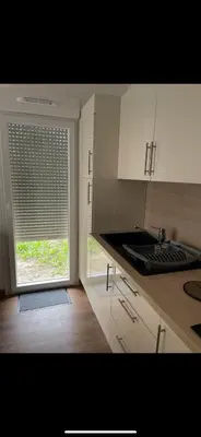 Cuisine ou kitchenette dans l'établissement Gîte Le lys 2 à 4 personnes