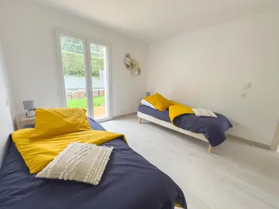 Un ou plusieurs lits dans un hébergement de l'établissement Gîte chêne