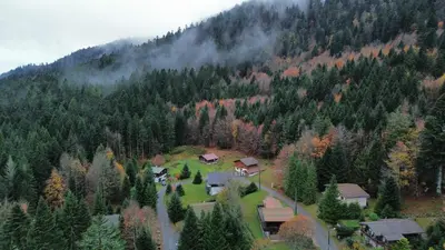 Paysage naturel près de le chalet