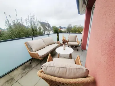 Coin salon dans l'établissement Spacieux appartement lumineux