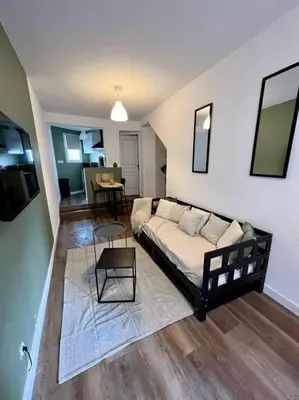 Un ou plusieurs lits dans un hébergement de l'établissement Appartement plein centre-ville