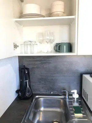 Cuisine ou kitchenette dans l'établissement Studio 7'4 - proche frontière de Bâle