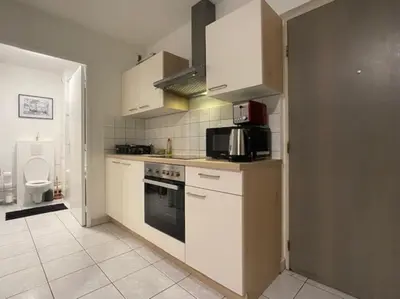 Cuisine ou kitchenette dans l'établissement T2 5 Lys - centre ville, parking privé