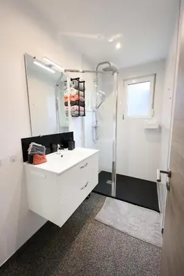 Salle de bains dans l'établissement Gîte Le Ruisseau