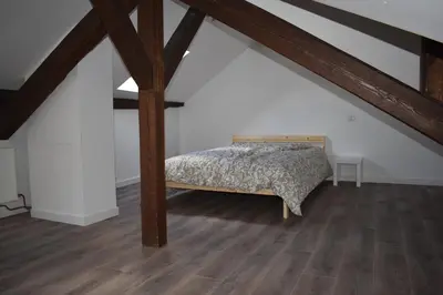 Un ou plusieurs lits dans un hébergement de l'établissement La Tour du Rempart - Appartement T2 en duplex en hypercentre de Colmar